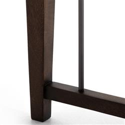 Enola Rustic Lodge Brown Solid Mango Wood Grey Iron Bench|