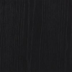 Clarence Rustic Lodge Matte Black Oak Wood Clear Glass 3 Door Sideboard|