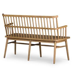 Penny Rustic Lodge Brown Oak Wood Bench|