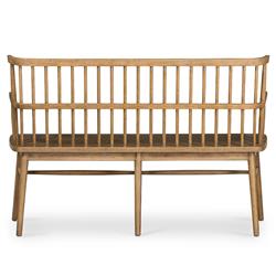 Penny Rustic Lodge Brown Oak Wood Bench|