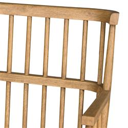 Penny Rustic Lodge Brown Oak Wood Bench|