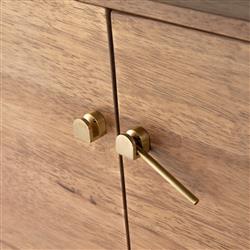 Rissa Mid Century Modern Brown Acacia Wood Sideboard|