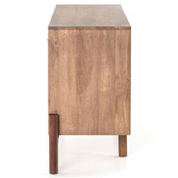 Rissa Mid Century Modern Brown Acacia Wood Sideboard|