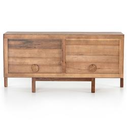 Rissa Mid Century Modern Brown Acacia Wood Sideboard|