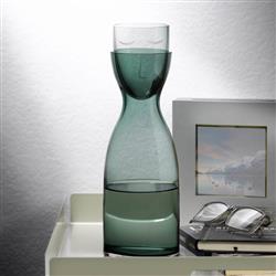 Mr. & Mrs. Modern Classic Green Crystal Night Water Carafe Set - Large|