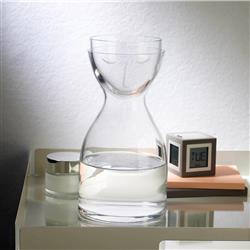 Mr. & Mrs. Modern Classic Clear Crystal Night Water Carafe Set - Small|