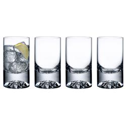 Shade Modern Classic Clear Crystal Low Ball Glass - Set of 4|