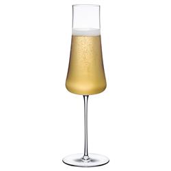 Stem Zero Modern Classic Clear Crystal Volcano Champagne Glass|