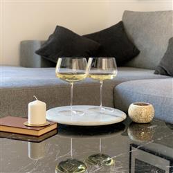 Stem Zero Modern Classic Clear Round Crystal White Wine Glass|