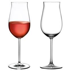 Vintage Modern Classic Clear Crystal Ros+? Wine Glass - Set of 2|