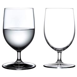 Vintage Modern Classic Clear Crystal Drinking Glass - Set of 2|