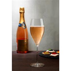 Vintage Modern Clear Crystal Rounded Champagne Glass - Set of 2|