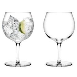 Vintage Modern Classic Clear Crystal Gin Tonic Glass - Set of 2|
