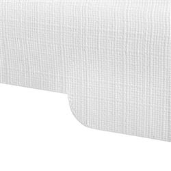 Bethany Vanilla Lacquered Linen Chow Feet Square Coffee Table|