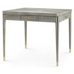 Bertram Coastal Beach Grey Cerused Oak Accent Detail Game Table|