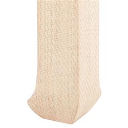 Bethany Coastal Natural Twill Fabric Chow Feet Square Coffee Table|