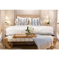 Damian Coastal Beach Brown Wood Tray|