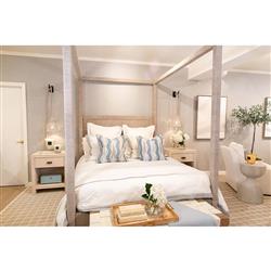 Damian Coastal Beach Brown Wood Tray|