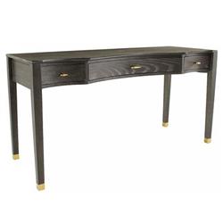 Nathan Modern Classic Dark Gray Cerused Oak Wood Desk|