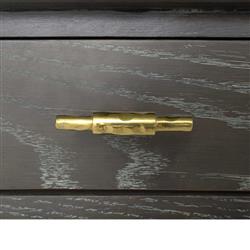 Nathan Modern Classic Dark Gray Cerused Oak Wood Desk|