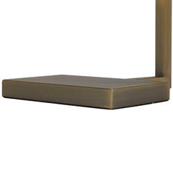 Hawthorne Modern Classic White Linen Antique Brass Iron Floor Lamp|