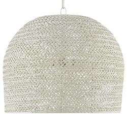 Athel Coastal Beach White Woven Iron Chandelier - Medium|