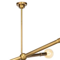 Talon Industrial Loft Natural Brass Steel Sputnik Chandelier|