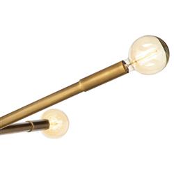 Talon Industrial Loft Natural Brass Steel Sputnik Chandelier|