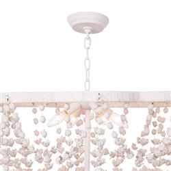 Vanessa White Resin Chandelier|