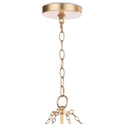 Cheshire Regency Crystal Flowers Shade Gold Metal Chandelier|