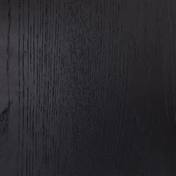 Ivan Mid Century Clear Glass Black Solid Oak Wood 2 Door Arched Display Case|