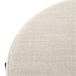 Eliza Industrial Cream Performance Brown Wood Black Iron Base Round Stool - Large|