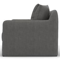Cassandra Modern Classic Dark Grey Slipcovered Outdoor Sofa - 92"W|