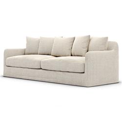 Cassandra Modern Classic Beige Slipcovered Outdoor Sofa - 92"W|