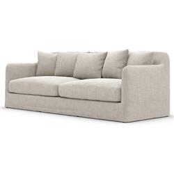 Cassandra Modern Classic Light Grey Slipcovered Outdoor Sofa - 92"W|
