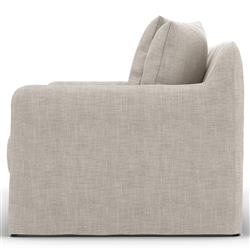 Cassandra Modern Classic Light Grey Slipcovered Outdoor Sofa - 92"W|