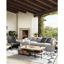 Cassandra Modern Classic Light Grey Slipcovered Outdoor Sofa - 92"W|