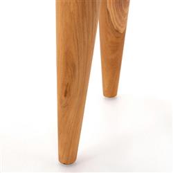 Zada Global Bazaar Natural Teak Wood Round Outdoor Side End Table|