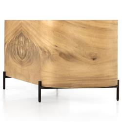 Khalil Modern Classic Brown Guanacaste Wood Executive Desk|