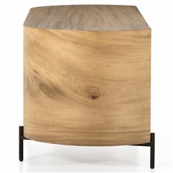 Khalil Modern Classic Brown Guanacaste Wood Executive Desk|