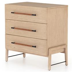 Matthew Modern Classic Brown Wood 3 Drawer Dresser|