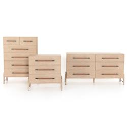 Matthew 6 Drawer Modern Classic Brown Wood Dresser|