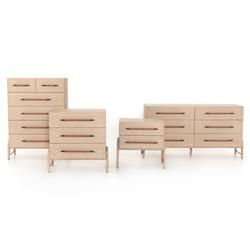 Matthew 6 Drawer Modern Classic Brown Wood Dresser|