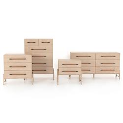 Matthew 6 Drawer Modern Classic Brown Wood Dresser|