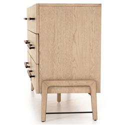 Matthew 6 Drawer Modern Classic Brown Wood Dresser|