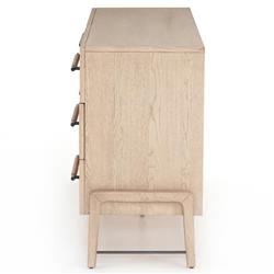 Matthew 6 Drawer Modern Classic Brown Wood Dresser|