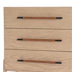 Matthew 6 Drawer Modern Classic Brown Wood Dresser|