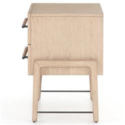 Matthew Modern Classic Brown Wood 2 Drawer Nightstand|