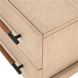 Matthew Modern Classic Brown Wood 2 Drawer Nightstand|