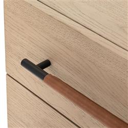 Matthew Modern Classic Brown Wood 2 Drawer Nightstand|